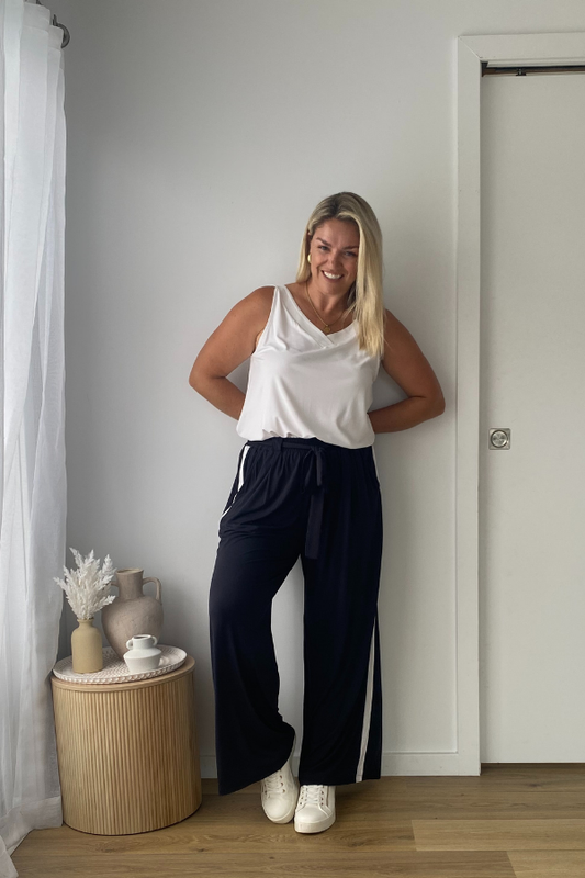 Luna Bamboo Sleeveless Top - White