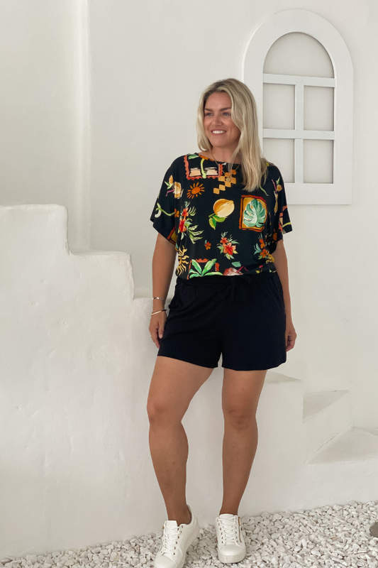 Tiffany Bamboo Shorts - Black