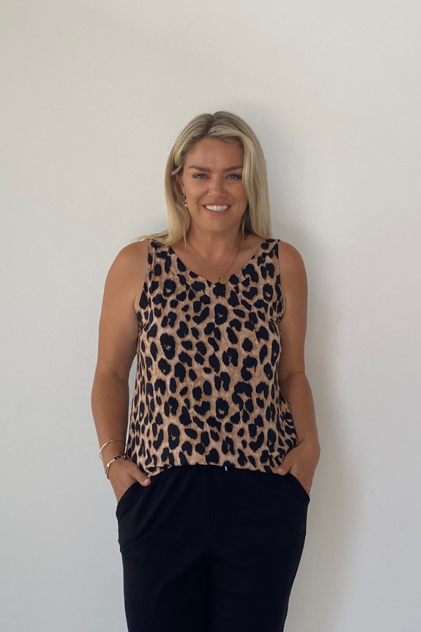 Luna Bamboo Sleeveless Top - Luxe Leopard
