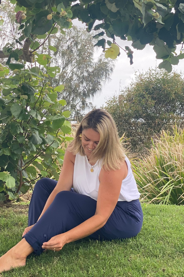 Carissa Bamboo Straight Leg Pant - Navy