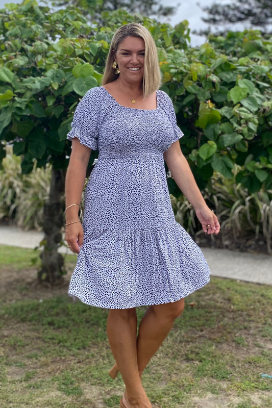 GEMMA BAMBOO DRESS - BLACK SPOT