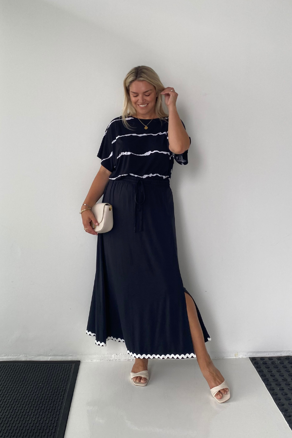 Holly Bamboo Maxi Skirt - Storm