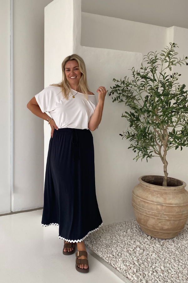 Holly Bamboo Maxi Skirt - Storm