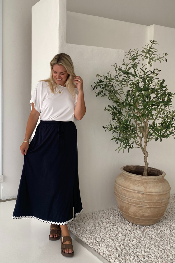 Holly Bamboo Maxi Skirt - Storm