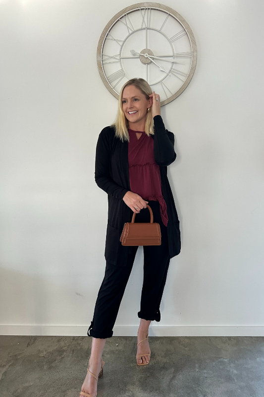 Demi Bamboo Cardigan - Black