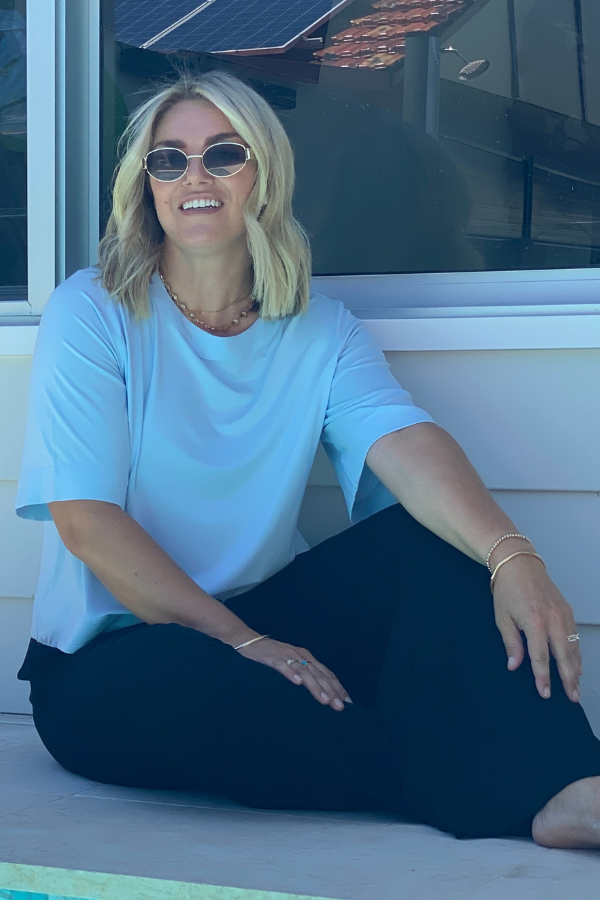 Mara Bamboo Top - Soft Blue