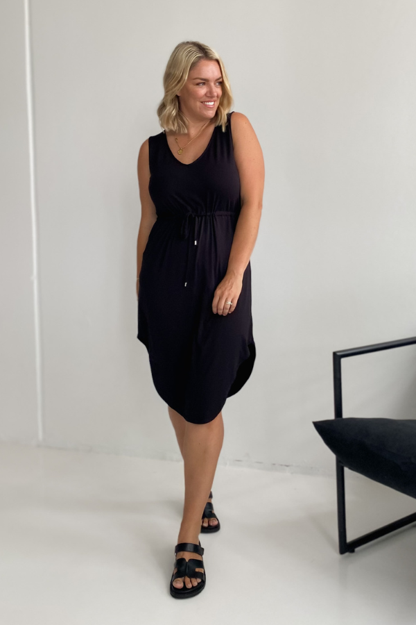 Mia Bamboo Dress - Black