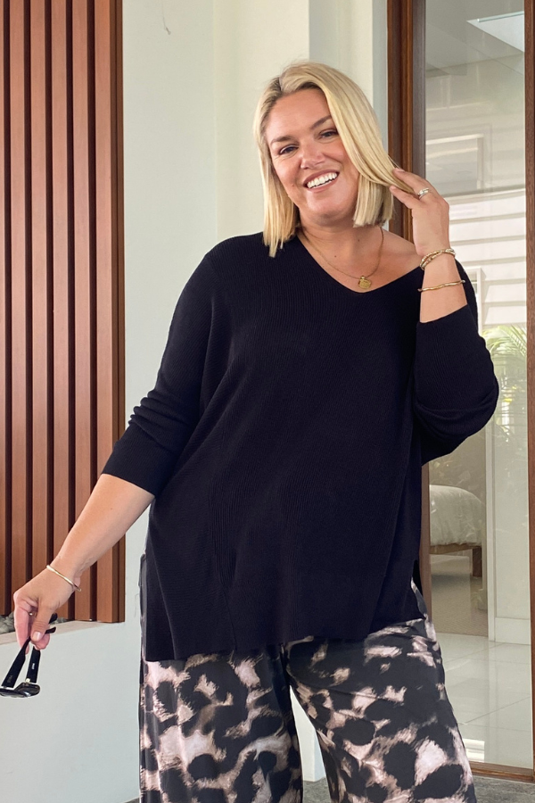 Addison Bamboo Jumper - Black