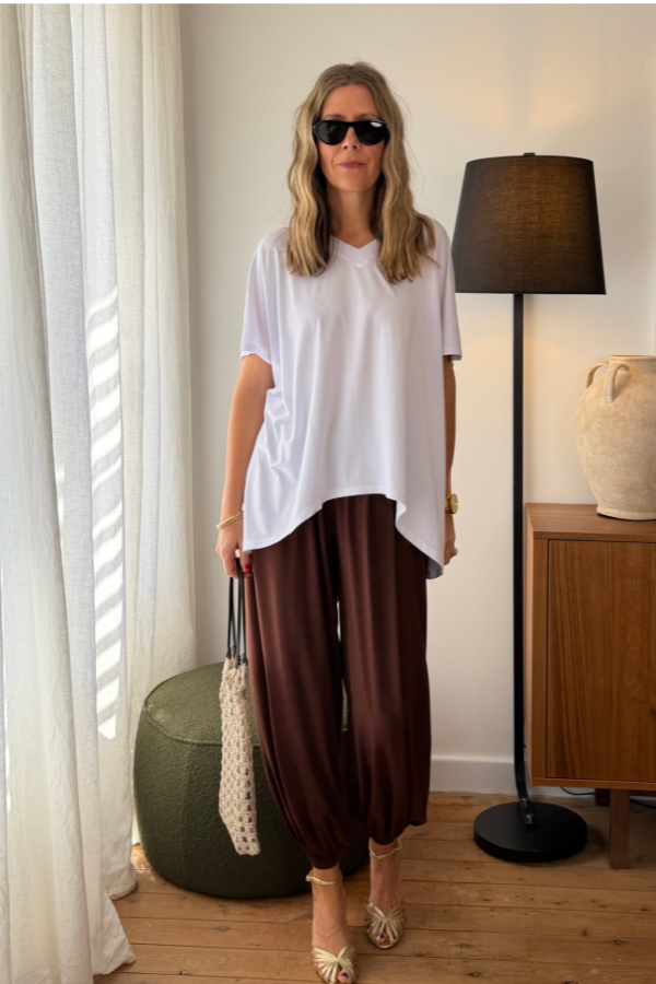 Piper Bamboo Pant - Chocolate