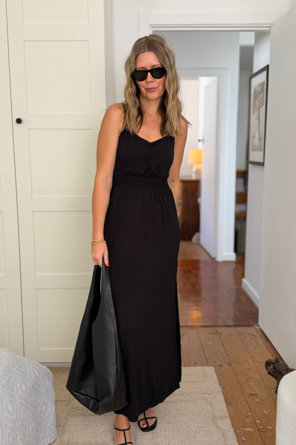 STELLA BAMBOO DRESS - BLACK
