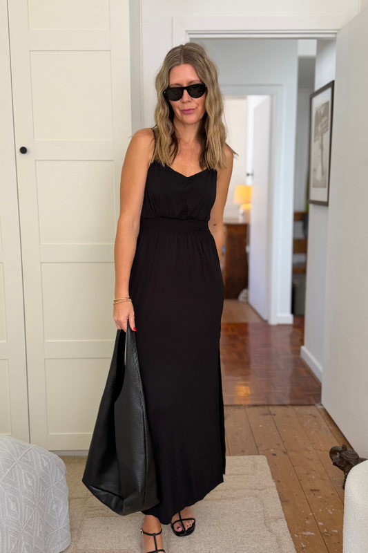 STELLA BAMBOO DRESS - BLACK