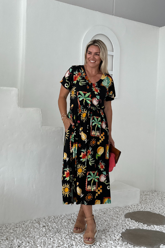 Zia Bamboo Dress -  Tropical Escape