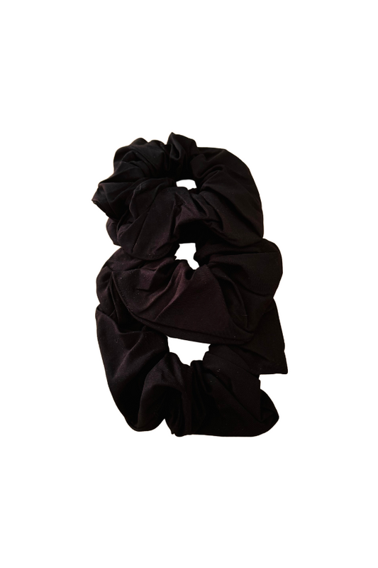 3 Pack Bamboo Scrunchie - Black