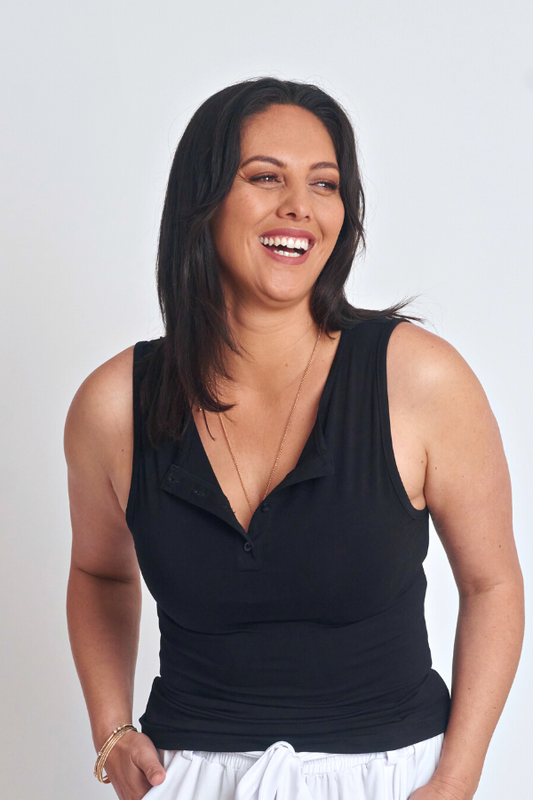 Angelina Sleeveless Top - Black