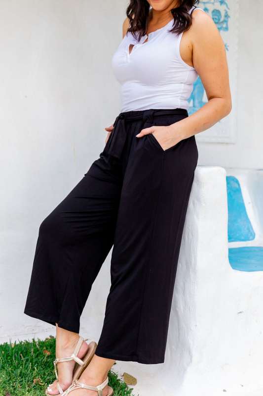 Alexis Bamboo 7/8 Length Pant - Black