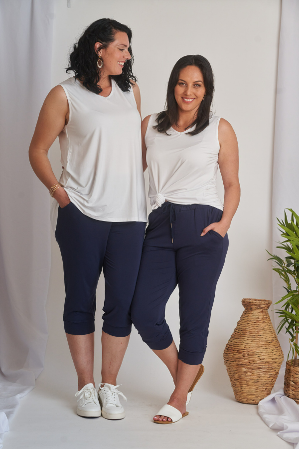 Cora Crop Jogger - Navy