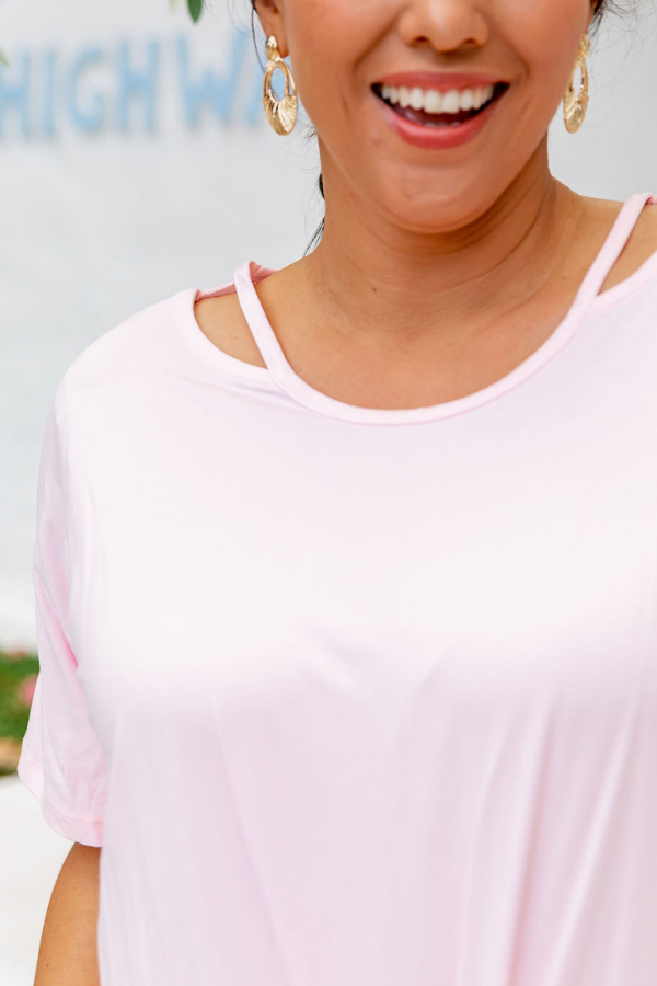 Aria Knot Front Top - Pink
